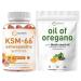Micro Ingredients Oil of Oregano Softgels & KSM-66 Ashwagandha Gummies 300mg | 2 Pack Bundle | 4X Strength Thymoquinone & Carvacrol with Black Seed | Sugar Free Mango Passion Fruit Flavor