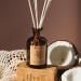 Ecodrop Coconut & Sandalwood Diffuser Set - 100ml | Strong Scented Aromatherapy Fragrance Oil a Glass Bottle & 6 Wooden Reed Sticks Set | Home Decor for Living Room Bathroom & Bedroom Coco Sandalwood Set - Buy Online on GoSupps.com