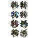 Set of 8 JCGY Mini Hair Claws Tiny 1"x1" Metal Claw Clip LPW-5-8 8 colors