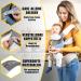 Kiddy Kingdom Ergonomic Baby Carrier - 3-in-1 Multifunctional Newborn Carrier (0-36 Months) - Soft 3D Mesh & Cotton - Gray Baby Wearing Strap & Carrier Bag - Buy Online on GoSupps.com