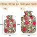 NAANLE Skull Roses Hot Water Bottle - 2L Transparent Heating Bag for Pain Relief & Cold Therapy | Handheld Comfort - Buy Online on GoSupps.com