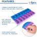 Apex Twice-A-Day Weekly Pill Organizer Weekly Pill Organizer 2 Times a Day Color-Coded Easy-Open See-Through Lids Organize Medication or Vitamins by AM PM or Morning and Bedtime Berry/Blue - Buy Online on GoSupps.com
