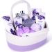 Spa Basket for Women - Bath Gifts Set for Women, Body & Earth Lavender Scented Women Gift Basket 11 Pcs with Essential Oil, Shower Gel, Bubble Bath, Body Lotion, Bath Salt, Gift for Her