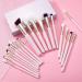 Jessup 20pcs Professional Makeup Brush Set - Natural Bristle for Foundation, Eyeshadow, Blusher - Concealer Brush Included - Blushing Bride T291 - Buy Online on GoSupps.com