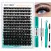 GEMERRY Lash Extension Kit Thick Lash Clusters Kit Fluffy Eyelash Clusters D Curl Eyelash Extension Kit With Lash Bond and Seal Lash Tweezers DIY Lash Extension Kit(80P-10-18mm) Beginner Set-80D-10-18mm 10-18mm