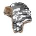 IGLOOSBUILT Boy's Camo Twill Trapper Hat with Faux Fur - Outdoor Hat for Cold Weather White Camo Small-Medium