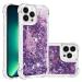Tivenfezk Nadoli Glitzer Treisand Shell for iPhone 15 Pro silicone shock -resistant cell phone case Transparent TPU Bumper protective cover liquid transparent Quicksand case iPhone 15 per purple
