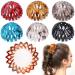 7 Pack Bird Nest Shaped Hair Clips Expandable Hair Claw Clamps Ponytail Hairpin Curling Clip Bun Makers Hair Styling Tool for Women Girls - Multicolor