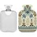 NAANLE Striped Boho Paisley Hot Water Bottle - 1L Transparent Heat & Cold Therapy for Bed Hand & Foot Pain Relief - Buy Online on GoSupps.com