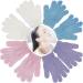 8 PCS ROTOPATA Deep Exfoliating Bath Gloves Mitt with Hanging Loop for Shower Spa Body Scrubs Dead Skin Cell Remover Bathing Accessories (8)