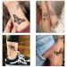 6 Sheets Tazimi Black Flower Butterfly Temporary Tattoos for Women - Waterproof, Long Lasting, Realistic Fake Tattoos for Arm, Legs, Chest - Body Art Sketch Stickers - Buy Online on GoSupps.com