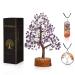 YATSKIA Amethyst Crystals Tree - Room Decor - Crystal Tree of Life - Spiritual Gifts for Women - Stones and Crystals - Bonsai Tree from Daughter - Good Luck Tree - Gemstone Tree Amethyst Silver Wire