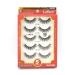 Laflare 3D Cashmere False Eyelashes Multipack Ultra Soft Glam Luxurious Cruelty-Free Reusable Fake Eyelashes 5 Pairs Value Pack (109X5P)