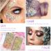 Buy 2 Pieces Body Glitter Gel - Mermaid Sequin Sparkling Makeup for Face Hair & Lips | Chunky Glitter Liquid Gel with 2 Brushes for Festivals & Birthdays - Buy Online on GoSupps.com