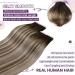 LAAVOO Ombre Brown Tape In Extensions - Real Hair Balayage Dark Brown & Light Blonde 50g 20pcs 40cm - Remy Hair Quality - Buy Online on GoSupps.com