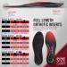 Physix Gear Sport Arch Support Insoles - Full Length for Plantar Fasciitis, Flat Feet, Heel Spurs - Men 6.5-9 | Women 7-9.5 - Red/Black - Buy Online on GoSupps.com