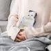 Animal White Cat Hot Water Bottle with Plush Cover - Hand Warmer for Adults & Kids | 26.5x15.3cm - Buy Internationally! - Buy Online on GoSupps.com