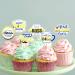 Ercadio 24 Pack Happy Boss Day Cupcake Toppers Blue Boss Day Cupcake Toppers Best Boss Thank You Boss Cake Picks for Boss Theme Gender Reveal Birthday Party Cake Decoration Supplies Pattern-1 Blue - Buy Online on GoSupps.com