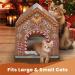 LiBa Cardboard Holiday Cat House with Scratch Pad and Catnip - Christmas Cat Bed and Scratching Toy for Indoor Cats - Buy Online on GoSupps.com