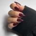 Dark Red Almond Shaped Press On Nails - KXAMELIE Acrylic Glue-On Nails for Women | Medium Length Daily Wear - Buy Online on GoSupps.com