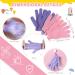 4 Pack Exfoliating Shower Bath Gloves Back Scrubber Set for Women Men Children - Skin Exfoliation and Cleansing - Stretchable Pull Strap Washcloth - Pink Purple - Buy Online on GoSupps.com