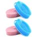 Linkidea Exfoliating Silicone Body Scrubber 4 Pack Bath Body Brush for Shower SPA Massage Skin Care Tool for Kids Women Men (Blue Pink)