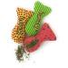 YEOWWW catnip toys for cats - organic very strong catnip fish stinkies sardines cat toys with catnip pack of 3 colourful patterns - 7.5cm long - Buy Online on GoSupps.com