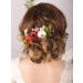 Kercisbeauty Handmade Boho Red Flower Hair Comb for Brides - Woodland Garden Wedding Hair Accessories for Women & Girls - Buy Online on GoSupps.com