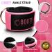 Booty Basics Pink Fitness Ankle Strap for Cable Machines - Padded Ankle Attachment for Women - Leg and Glute Workout Essential - Buy Online on GoSupps.com