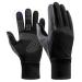 KOPHOTY Winter Gloves Men Women Touch Screen Warm Gloves Water Resistant Windproof Thermal Gloves for Driving Running Cycling Texting Black-Grey Large (Men) -- X-Large (Women)
