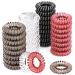 JIRIS Spiral Hair Ties No Crease For Women Girls Coil Hair Ties Phone Cord Hair Ties Waterproof Ponytail Hair Coils No Crease Elastic Coil Hair Ties For Thick Hair Hair Coils Key Chain Hair Ties Colorful Ponytail Holder ...