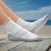 TechWare Pro Plantar Fasciitis Socks - Ankle Compression Socks for Women & Men - Achilles Tendonitis Brace - Arch Support - Medium - White/Gray - Buy Online on GoSupps.com