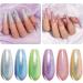 Vishine Holographic Gel Nail Polish Set of 6 Colors Rose Gold Purple Silver Green Blue Gel Polish with Mermaid Unicorn Effect Glitter Nail Gel for Nail Slaon Home Manicure 8ml 6 Color Set - 8ml - Buy Online on GoSupps.com