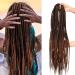 Handmade Ombre Reddish Brown Dreadlocks - No Lifting 60cm Double Ended Extensions 10 Strands Thick 0.6cm Crochet Hair for Women - Buy Online on GoSupps.com
