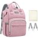 Viedouce Waterproof Baby Changing Bag | Large Capacity Diaper Bag | Multifunctional Pink Backpack with Diaper Support & Stroller Straps - Buy Online on GoSupps.com