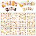 Thanksgiving Nail Art Stickers - Fall Water Transfer Decals for Autumn Nail Designs - Maple Leaves, Pumpkin, Turkey - 1178 Pcs - Buy Online on GoSupps.com