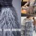 Happy Feather 2 Yards White Ostrich Feathers Trim Fringe - 5-6 inch DIY Dress Sewing Crafts Costumes Decoration - Buy Online on GoSupps.com