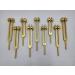YANTRA Sacred Solfeggio Gold Color Weighted Tuning Forks Set of 9 DNA Repair with Striker and Velvet Bag