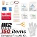 150 Piece Compact First Aid Kit with Carabiner & Emergency Blanket - Home, Office, Outdoor, Car, Camping, Travel - Medical Survival Bag - Buy Online on GoSupps.com