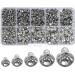 500 Sets Cz White Clear Crystal Rivets Rapid Rhinestone Silver Color Stud Rivets fit for DIY Leather-Craft and Garment (Mixed 01)