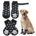 Anti Slip Paw Protectors Dog Socks Non-Slip Dog Socks with Adjustable Straps Traction Control for Indoor on Hardwood Floor Wear Dog Paw Protection for Small to Large Senior Dogs Prevent Scratching (M)
