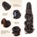 TESS Claw Clip in Ponytail Hair Extensions 18 Inches Curly Wavy Ponytail Extension #4A Dark Brown Hair Extensions Clip in Ponytail Brown for Women 140g - Buy Online on GoSupps.com