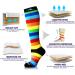 NEWZILL Rainbow Stripes Compression Socks 20-30 mmHg for Women & Men - Large-X-Large - Buy Online on GoSupps.com
