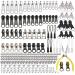 Zipper Repair Kit 255 Pcs Zipper Replacement Kit with Zipper Install Pliers Tool and Zipper Extension Pulls for Clothing Jackets Purses Luggage Backpacks Tents Sleeping Bag