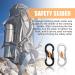 20-Piece Stainless Steel S-Carabiner Keychain Set | Locking Carabiner Hooks for Outdoor Fishing Camping & Hiking - Buy Online on GoSupps.com