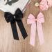 2 Pack Bow Hair Clips Black Hair Bows for Women Girls Large Bow Clips Hair Barrette Hair Accessories(Black Pink) - Buy Online on GoSupps.com