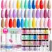 Saviland 29 Pcs Dip Powder Nail Kit Starter - 20 Colors Love of Sakura Dipping Powder and Dip Liquid Set with Base Top Coat Activator Brush Saver for DIY at Home and Salon…