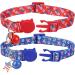 BoomBone 2 Pack American Flag Cat Collar Breakaway with Bell - USA Kitten Collar for 4th of July Independence Day - Buy Online on GoSupps.com