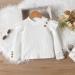 Miipat Baby Girl Fall/Winter Outfit Set | Long Sleeve Pullover Top with Mini Skirt | Girls Dress 5-6 Years | White/Pink - Buy Online on GoSupps.com