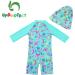 UPF 50+ Green Baby Girl One Piece Swimwear Suit with Sun Hat | 9-12 Months - Buy Online on GoSupps.com